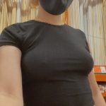 Nerdy Covid Girl shows tits